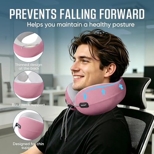 Premium Travel Neck Pillow Cooling Ice Silk Memory Foam Cervical Pillow - image 3