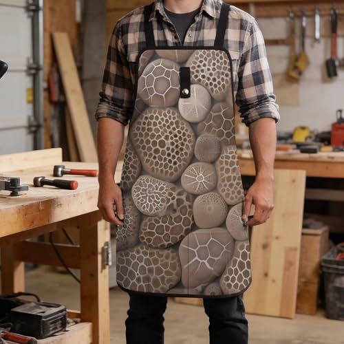 Delantal de trabajo unisex con 8 bolsillos y ajuste miniatura 5