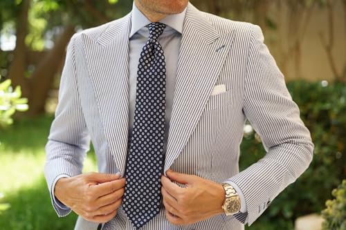 Image of OTAA Floral Necktie Casual Ties for Men - Perfect Neck Tie for Groomsmen Wedding Ties or Formal Occasions