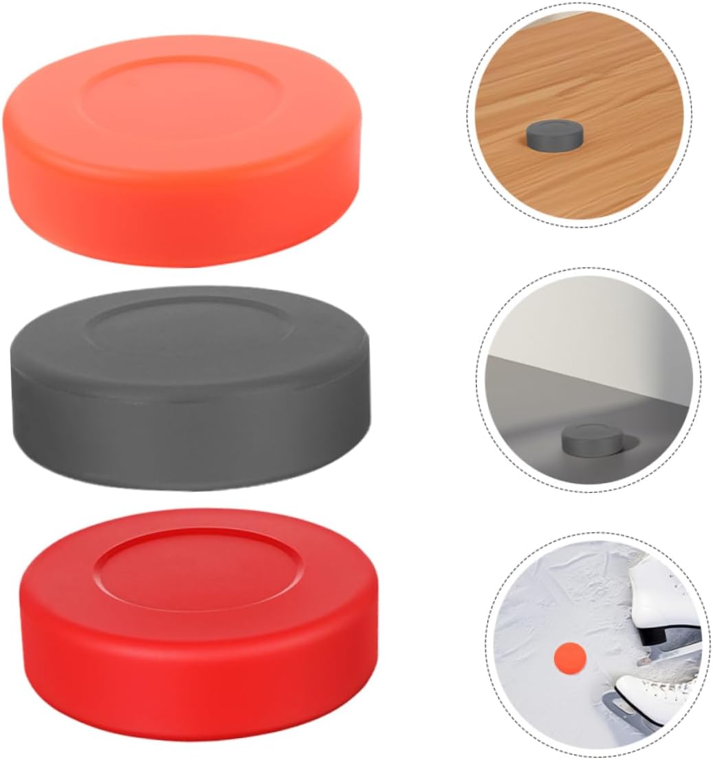 6pcs Multi-Functional Ice Hockey Puck Durable PVC Practice Pucks for Games Enhanced Hitting Feel Great for All Ages and Team Activities