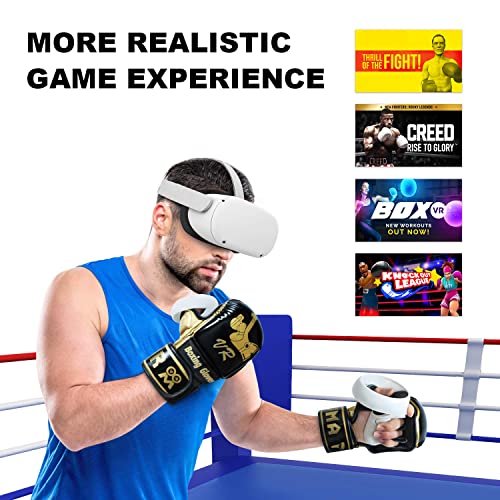 Amvr Boxing Gloves For Meta Quest 2/1 Or Rift S Touch Controllers, Compatible With Playing Thrill Of The Fight Or Other Vr Boxing Type Games, Making Vr Experience More Realistic #TOP6
