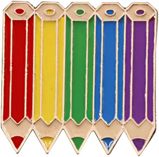 SUPVOX 10pcs Rainbow Brooches Pride Enamel Pins LGBT LGBTQ Flag Lapel Pins for Clothing Bags Jackets Decoration Accessories Rainbow Theme Party Gay Pride Party Supplies - Image 5