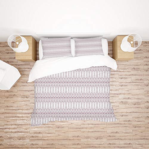 Housse de couette rose et 2 taies d'oreiller pour lit double douillet