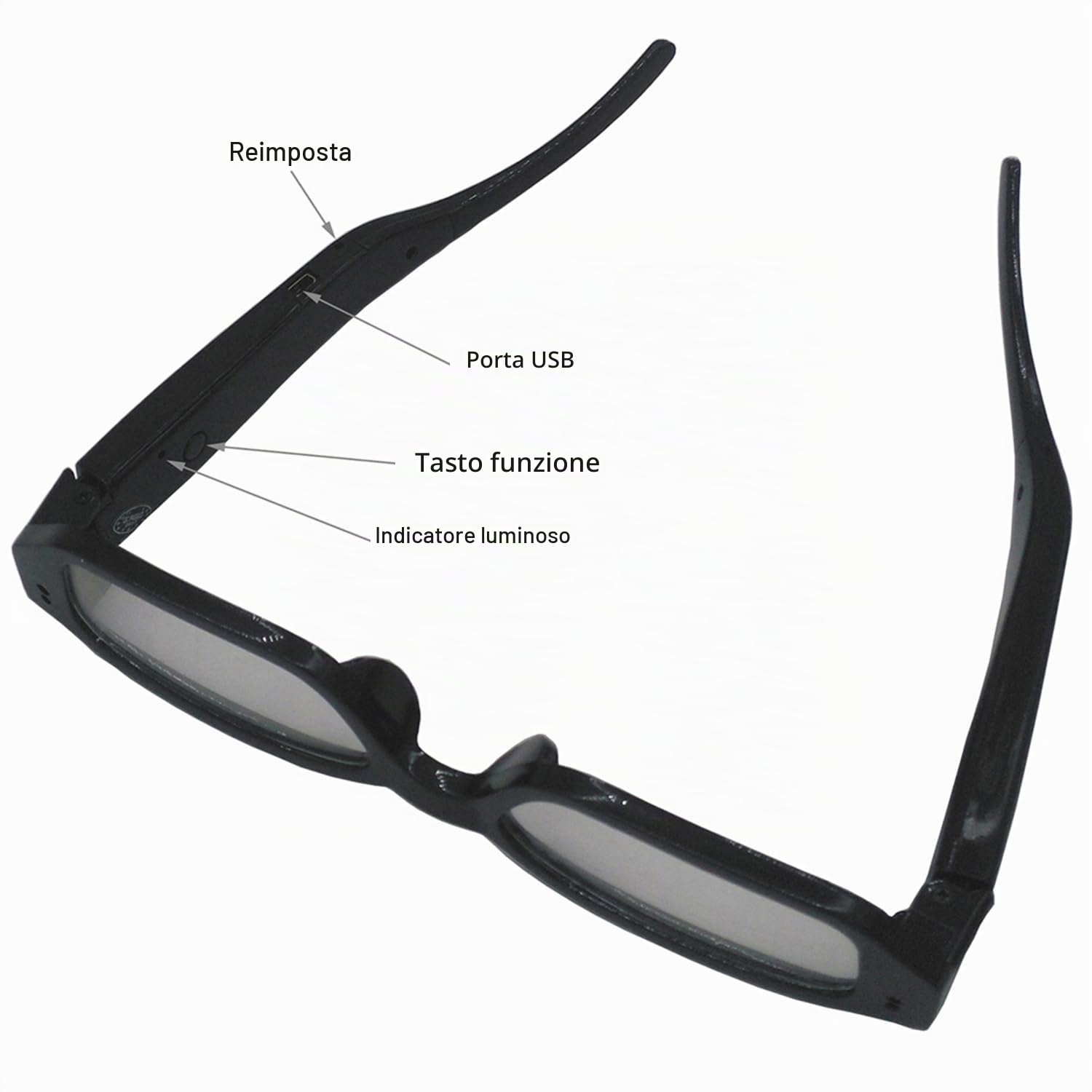 Spy Camera Glasses with Video Digital Camcorder Support Up to 32GB TF Card Fashion 1080P Hidden Camera Glasses Portable Video Recorder