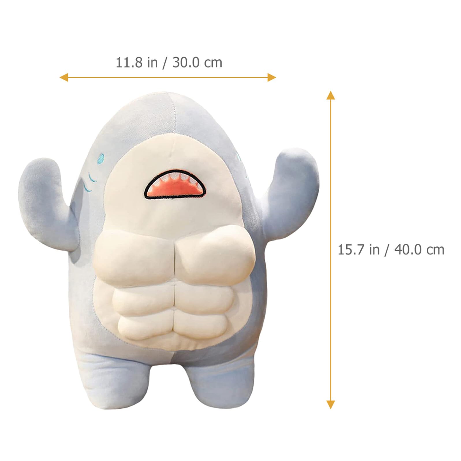 Peluche Squalo Decorativo 40cm Blu per Bambine e Collezionisti