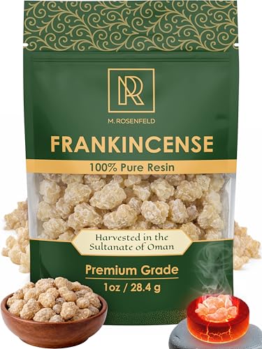 Frankincense Resin 1 oz (28.4g) Premium Oman Boswellia Sacra - 100% Natural Aromatic Tree Gum Sap for Aromatherapy Meditation & Spiritual Cleansing