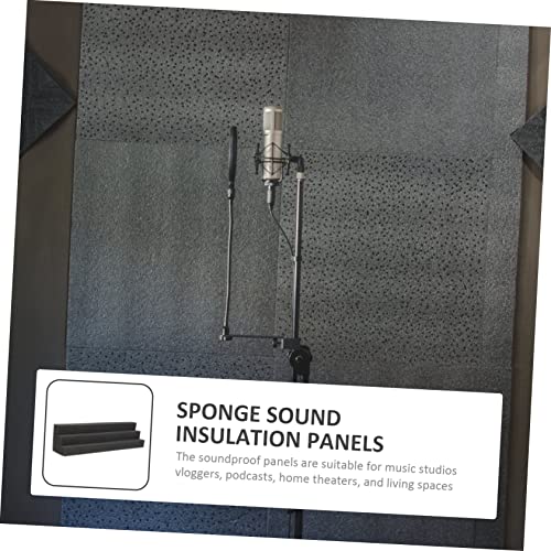 KESYOO Paneles Acústicos de Absorción de Sonido Diseño en Cuña para Insulación de Baja Frecuencia 4 piezas Paneles de Pared Aislantes Negros para Teatro en Casa KTV Estudio miniatura 3