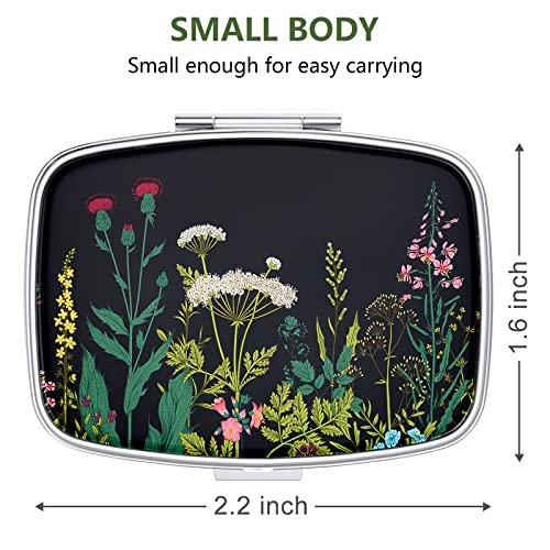 Image of Nipichsha Pill Box, Small Pill Case for Purse & Pocket, Cute Travel Medicine Organizer, Portable Medicine Container Holder to Hold Vitamins, Medication, Fish Oil & Supplements, Dandelion