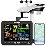 Sainlogic Smart Wetterstation SA6 Plus mit Wi-Fi, 24/7 KI-Wettervorhersage von Weatherseed®, E-Mail-Warnungen, Digitaler Regenmesser & Windmesser, 2 Jahre Historische Datenspeicherung, Nur 2.4GHz