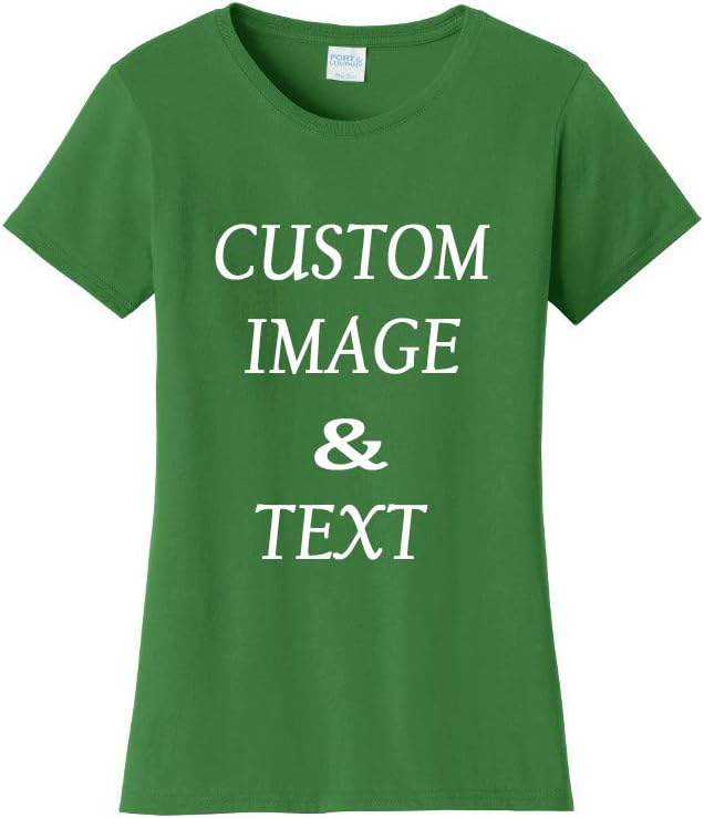 Ladies Customized Fan Tee Shirt, Design Your Own by Uploading Photos, Text, Logos Or Any Design, Custom Gifts
