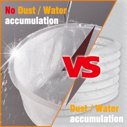 Image of KATA 4-1 /4 Inch Hole Saw with Silicone Dust Bowl for Recessed Lighting | 4.25 inch Hole Saw with Clear Smooth Bowl Helps Catch Drywall Dust for Smaller Ceiling, Can Light, Vent and Wood Repair Cutouts