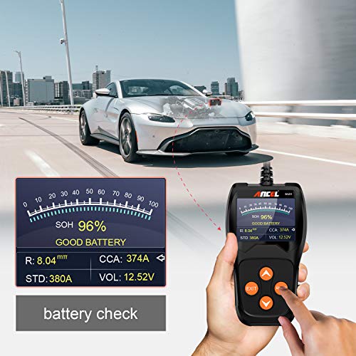 ANCEL BA201 Carro 12V 100-2000 CCA Testador de carga de bateria automotivo Starter arranque alternad
