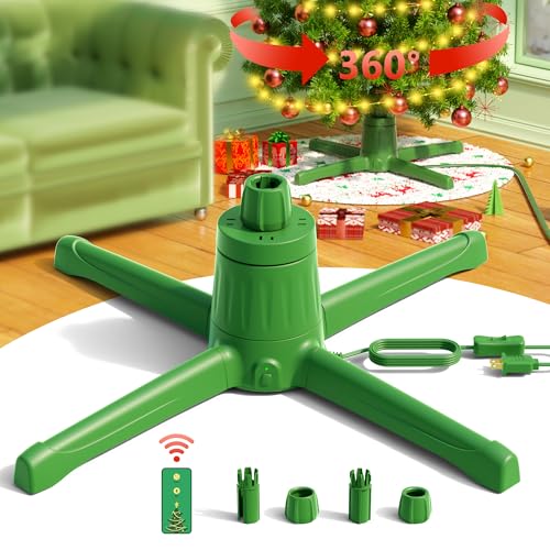 Coolwufan SDSZJ_01 360-Dgree Rotating Christmas Tree Stand For Up To 9Ft & 120Lb Artificial Trees cover
