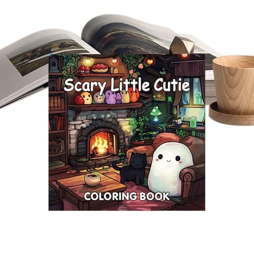 Libro da colorare con fantasmi, creature raccapriccianti di Halloween, personaggi incantevoli, attività rilassanti, per bambini, ragazzi, ragazze, compleanno, viaggi, scuola, famiglia