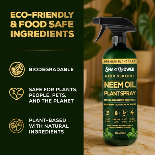Image of Neem Oil Spray for Plants Botanical Blend - Plant Wash with Natural Essential Oils, Simple Ready-to-Use Plant Spray for Gardens, Houseplants, Indoor & Outdoor Plants - 32 oz