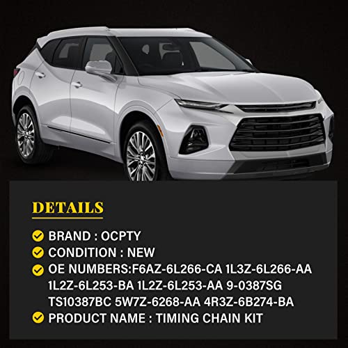 Ocpty Timing Chain Kit Gear Crank Sprocket Tensioners Guide Rails Fits For 1997-2010 Ford F-150 Explorer Expedition 4.6L Sohc Vin 6 W 90387Sg #TOP3