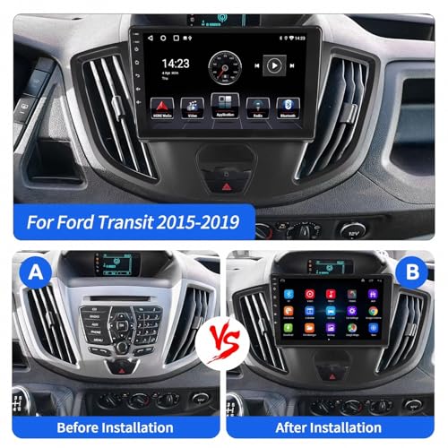 Estéreo para Ford Transit 2015-2019 que soluciona los viajes sin mapas con Siri voz 2