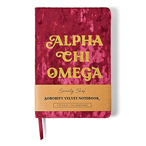 Notebook Alpha Chi Omega carnet de notes ligné velours couverture rigide