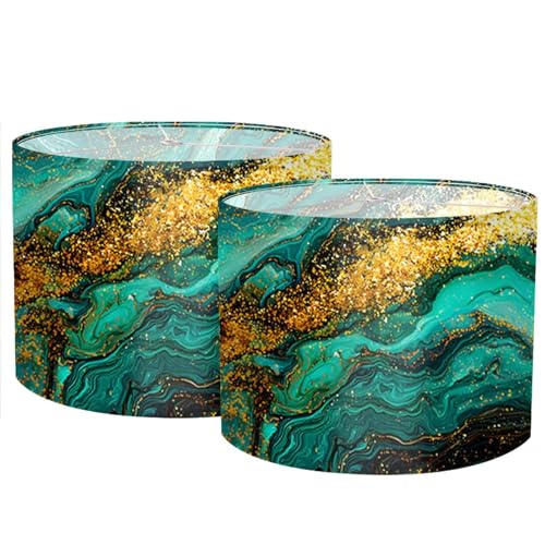 Image of Nuxovilar Lamp Shades Set of 2, 13 inch Top x 13 inch Bottom x 10 inch High (Spider) | Large lamp shades floor elegant home decor accents covers light bedroom living room (Elegant)
