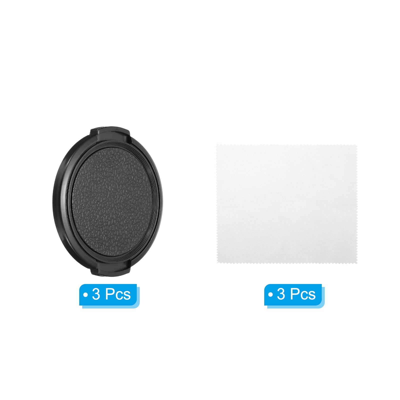 PATIKIL 52mm Lens Cap Set, 3-Pack Side Pinch Snap Camera Lens - View #12