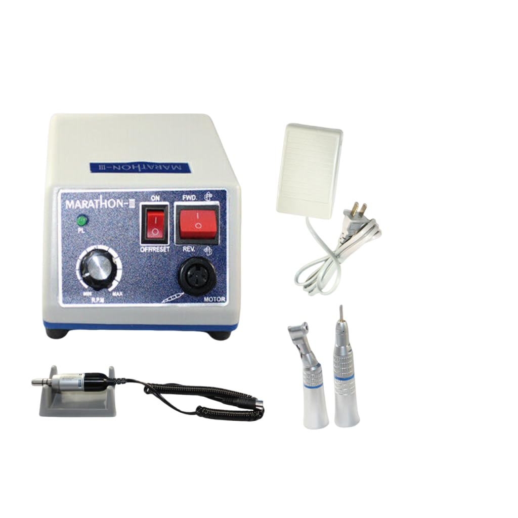 Lucidatrice da 65 W, micromotore da laboratorio, con staffa e pedale, 0-35000 giri/min, micromotore elettrico con impugnatura a micromotore, per la creazione di gioielli, giada, vetro