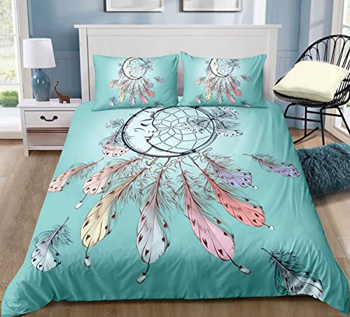 Jtbdwosk Housse De Couettes Feuille D'Érable Végétale De Couleur 135X200Cm Parure De Lit Motif 3D Microfiber Ensemble De Literie 3 Pièces Cover