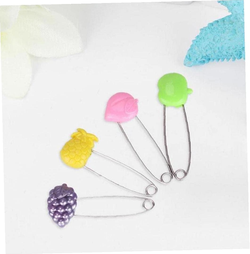 Froiny 4pcs Plastic Head Safety Pins Infant Cloth Nappy Locking Buckles Kid Care Shower Diaper Clips Kids Muslin Cloth Brooch Holder : Baby