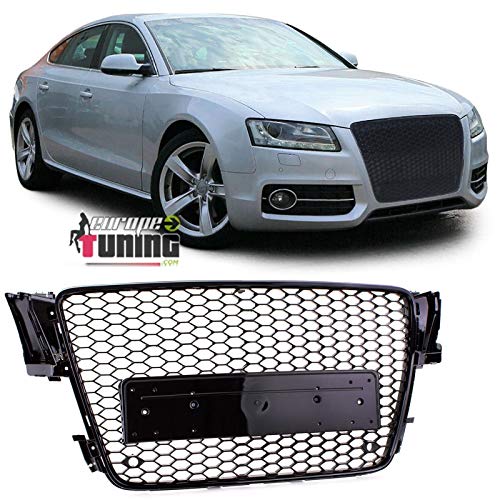 europetuning - 05281 - CALANDRE SPORT LIGNE RS5 FULL BLACK COMPATIBLE AUDI A5 8T 2007-2011 PH1