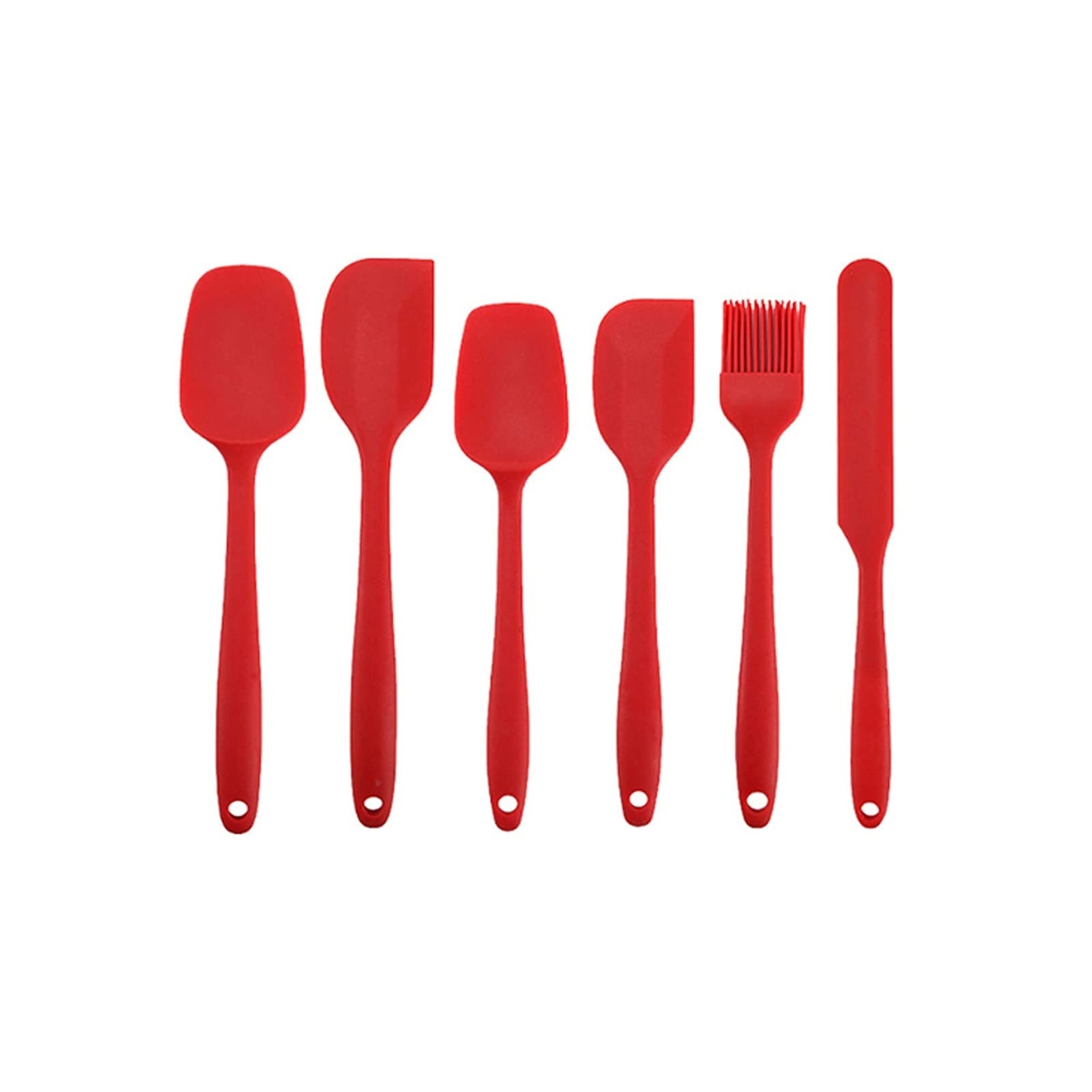Teigschaber 6-teiliger Backspatel Set Wärmebeständige Kuchen Dekorieren Vereisungsspatel Küchentier Spatula Cookie Gebäck Schaber Kuchen Mischwerkzeuge Spatel (Color : Red)