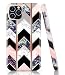BAISRKE iPhone 11 Pro Max Case, Shiny Rose Gold Wave Geometric Marble Case Slim Soft TPU Rubber Bumper Silicone Protective Phone Case Cover for iPhone 11 Pro Max 6.5 inch (2019) [Black]