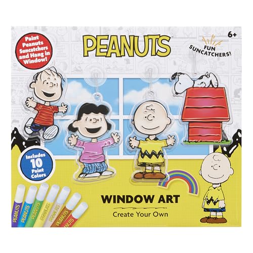 Kit d'attrape-soleil Peanuts avec 10 peintures pour fenêtres enfant