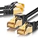 Produktbild SEBSON 2X LAN Kabel 3m CAT 7 rund, Netzwerkabel 10 Gbit/s, RJ45 Stecker für Router, PC, TV, NAS, Spielekonsolen - Ethernetkabel S-FTP abgeschirmt
