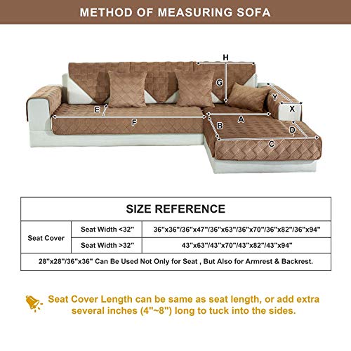 image for OstepDecor Couch Cover, Sofa Cover, Quilted Sectional Couch Covers, Ve