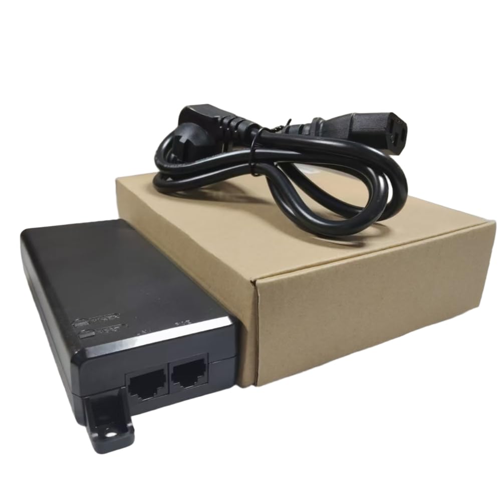 Elfcam - 150W PoE Injecteur 2,5Gb/1,25Gb pour Starlink Gen 3 et Gen 2, Passive PoE Injector avec Protection Contre Les Surtensions 3KV, Play & Plug, Entrée 100-240V AC et Sortie 150W 48V-56V