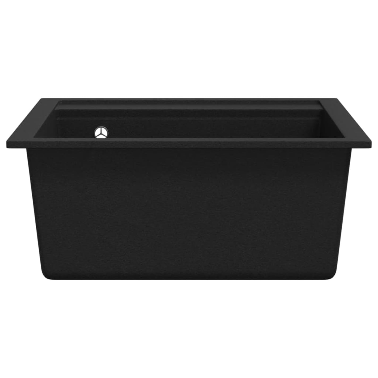 Fregadero de cocina con un seno de granito negro, LAPOOH Mueble Pila Lavadero, Pila Fregadero Cocina, Fregadero Sobre Encimera, Fregadero Baño Encimera, Picas De Cocina