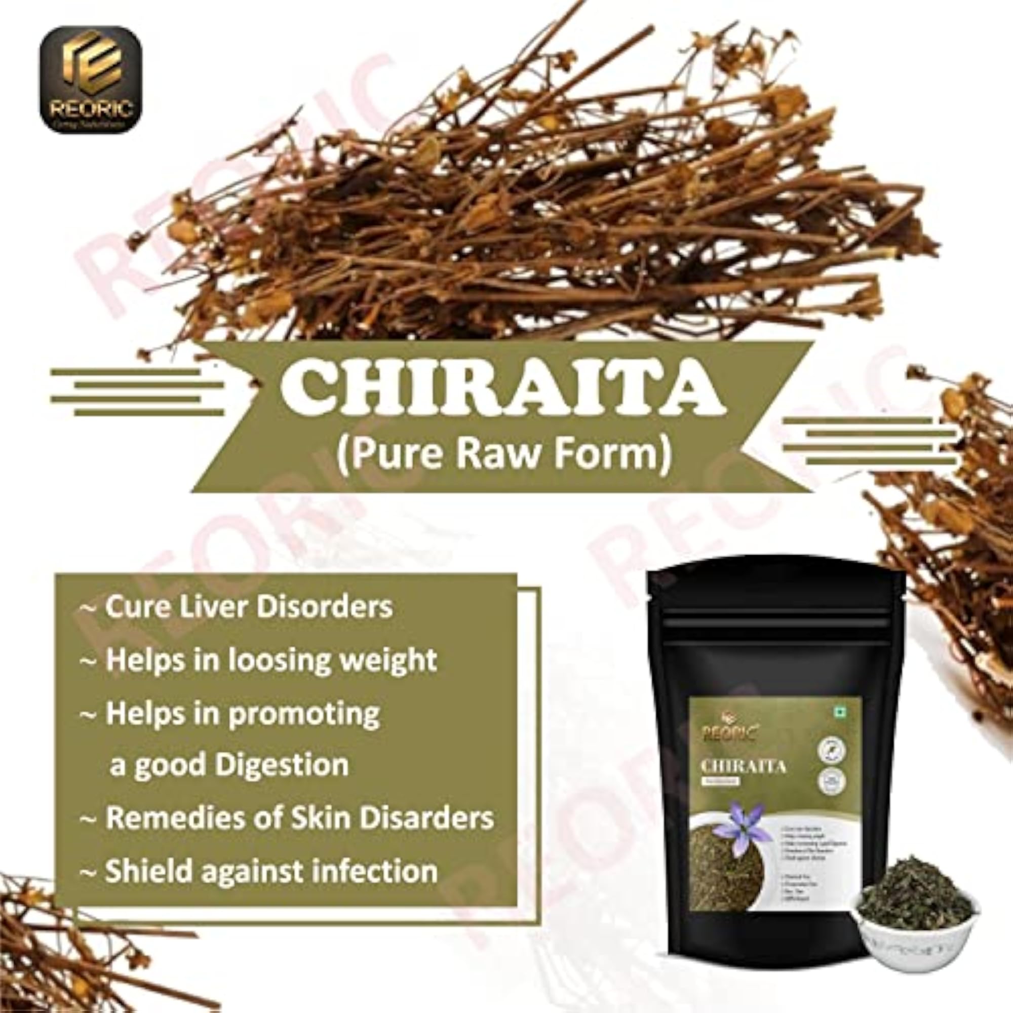 Chirata, Pure Raw Form, 100 Grams
