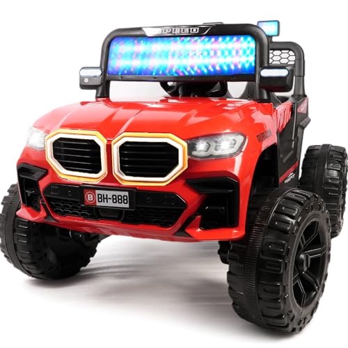 Image of Kawaii Kids Battery Operated Electric Car for Kids Rideon Jeep with Remote Control, USB, Bluetooth and Windshield Lighting, for Kids 1 to 5 Years