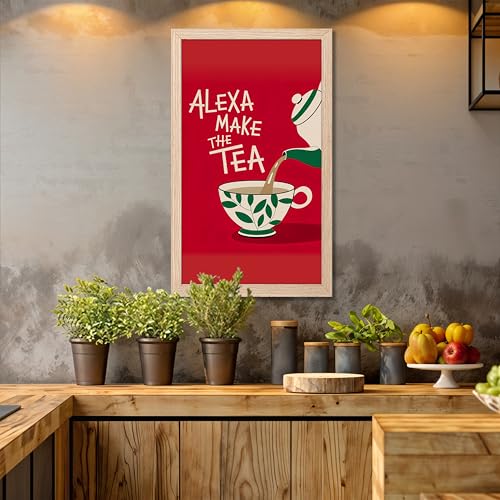 Image of NoWorries Wall art framed painting food posters for cafe decor (Synthetic wood frame) inch300 GSM premium art HD prints inch Wall painting for Home & Kitchen Decor (Pattern illustration)( Set of 1, Framed Painting) (NATURAL, ART-6, 10X19INCHES)