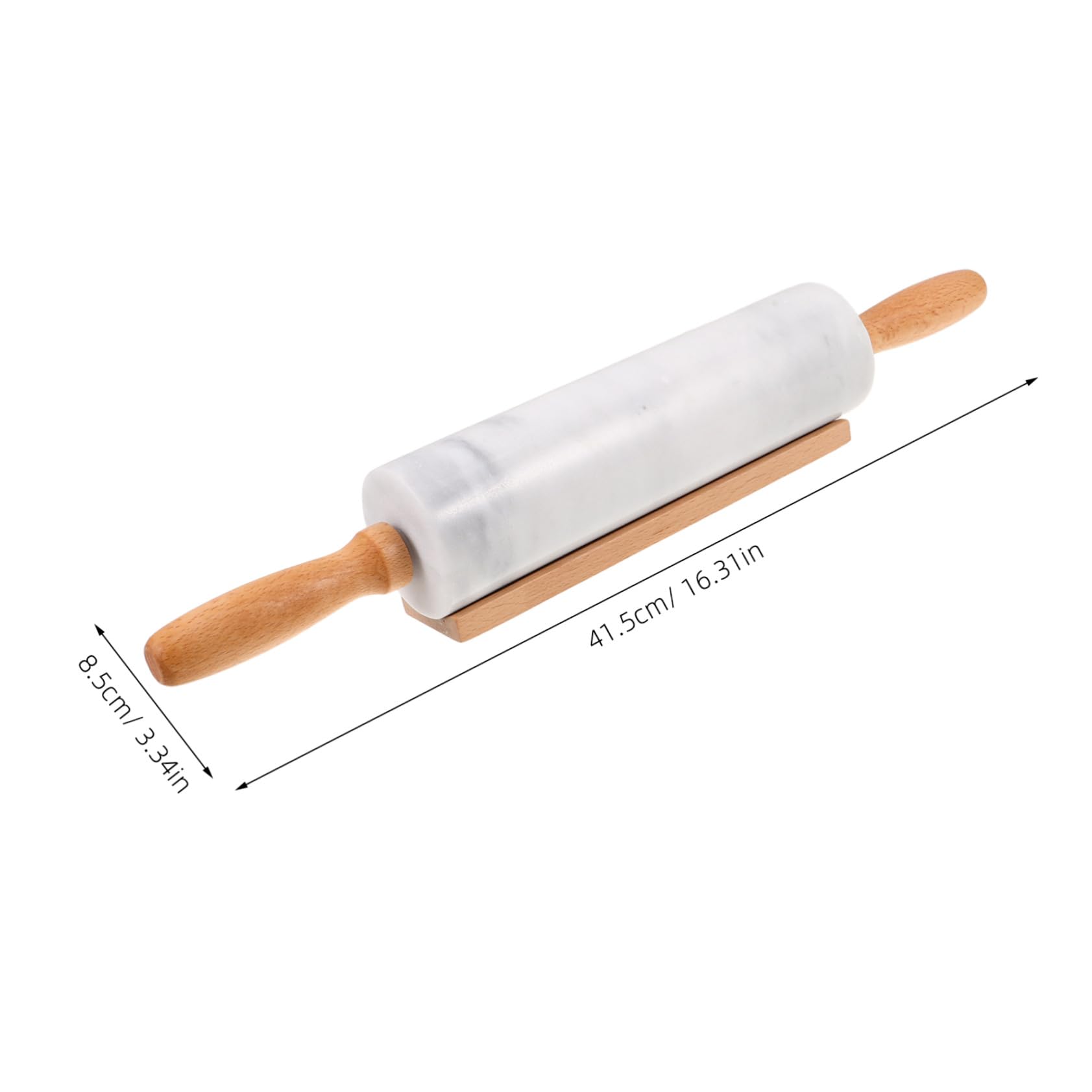 MAGICLULU 3 Piezas Rodillos de Mármol para Masa Rodillo Ergonómico Resistente y Antiadherente para Repostería Fondant Pizza y Pan Herramienta de Cocina Doméstica
