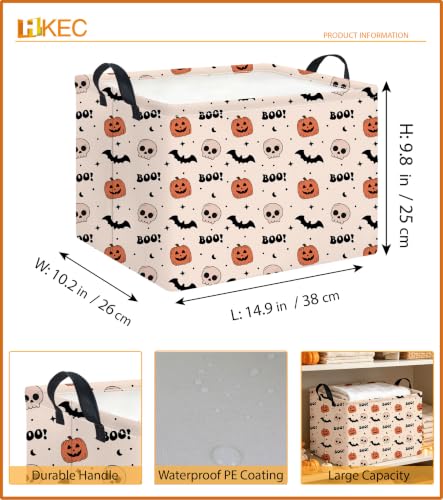 Image of Rectangle Storage Basket,Gift Basket,Room Decor(Bat Star Halloween)