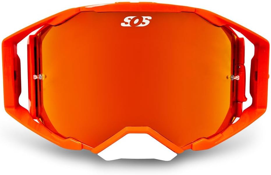 Saints of Speed Anthem Dirt Bike Goggles – Motorcycle Goggles for Motocross, MX, MTB, SXS, Fog & Scratch-Defying, UV Defense, Interchangeable Lenses (Spark)