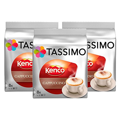 TassimoT Discs Kenco Cappuccino (3 Packs, 48 T Discs/pods), 24 Servings
