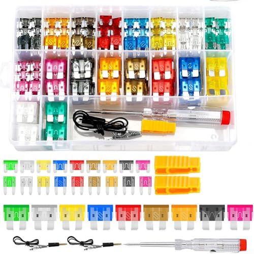 Kit de fusibles para automóvil con 306 piezas y probador de circuito para reparación y mantenimiento eléctrico automotriz miniatura 1