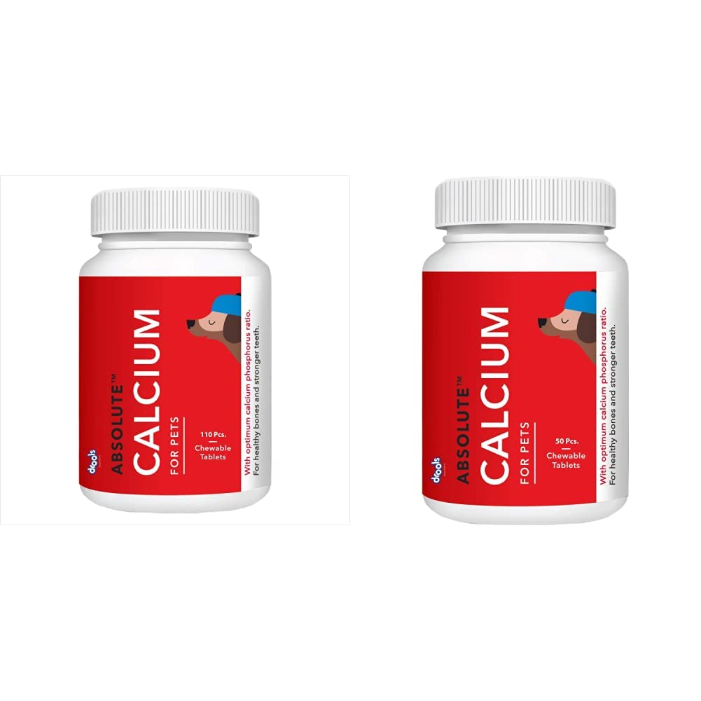 Drools Absolute Calcium Tablet- Dog Supplement, 110 Pieces & Absolute Calcium Tablet- Dog Supplement, 50 Pieces (B08Q5YQ4F8) Amazon Price History, Amazon Price Tracker