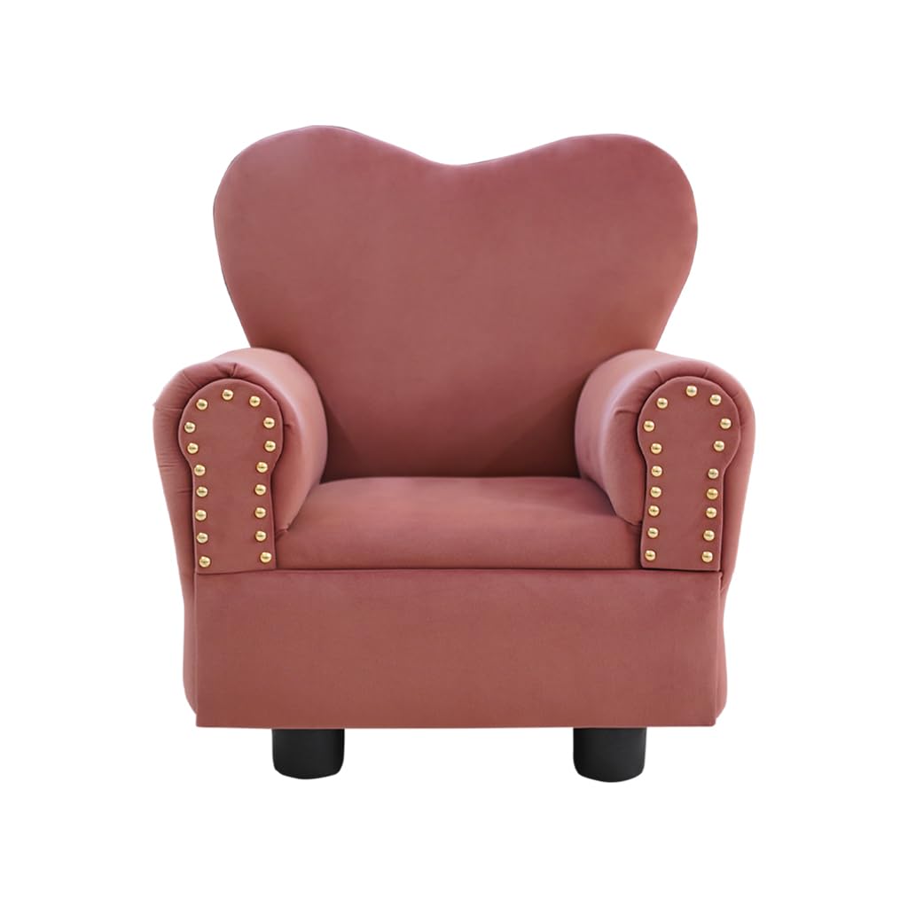 Daryoo - Little Hearts Kids Sofa - Ergonomic Design with Armrest & Backrest for Ages 1-4 - Pine Wood (Pink)-image-41