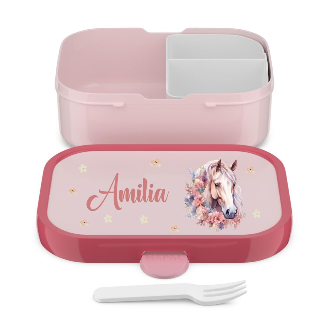 Mepal Boîte à Lunch Campus Jeux Vidéo - Boîte à Déjeuner Personnalisée Avec Nom Pour Enfants - Compartiment Bento & Fourchette - Sans BPA & Résistant Au Lave-vaisselle - 750 Ml