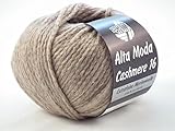 78% Schurwolle Lana Grossa Alta Moda Cashmere 16 3 - Beige/Grau meliert