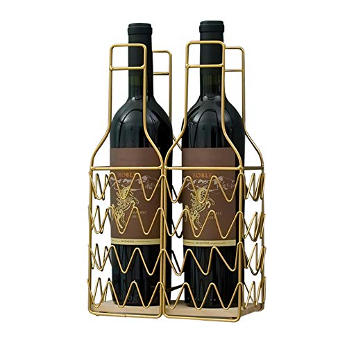 Soporte de vino metálico montado en pared para 2 botellas miniatura 1