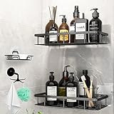 ZOSTA Shower Caddy, 4 Pack Shower Organizer with Soap Dish Holder & Hook, No Drilling Rustproof...