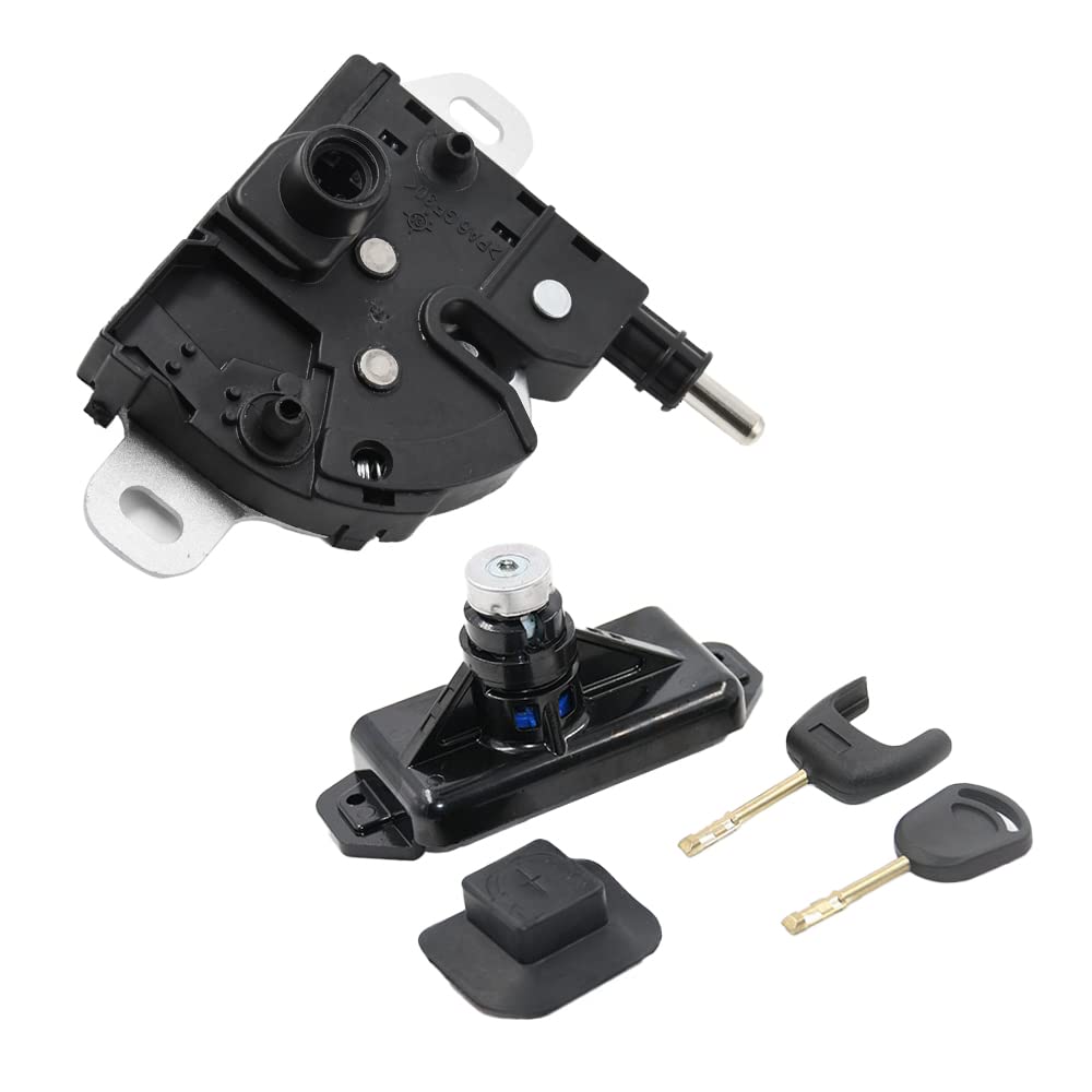 Jeu complet de loquets 6C1A-16D748-AB 8T1A-16700-AA Serrure de capot de capot 1476762 4887422 avec 2 clés compatible avec Ford Transit MK7 2006-2011